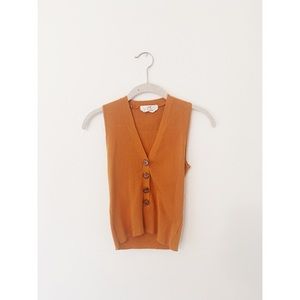 Crop Button Sweater Tank